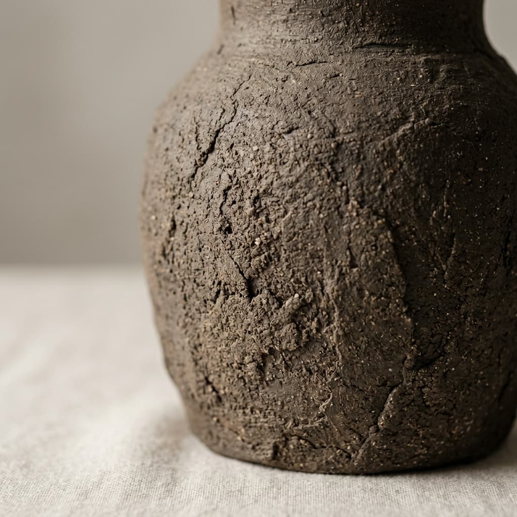 VAS TEKSTUR BATU — Keramik stoneware